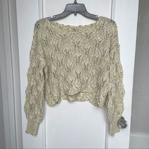 NEW RAGA Gold Knit Sweater Top XS